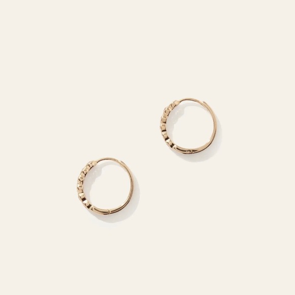 Sterling Silver Diamond 14k Gold Vermeil Rose Gold Huggie Hoop Earrings - Picture 2 of 3
